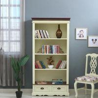 Solid Wood Book Shelf In Tulip Finish