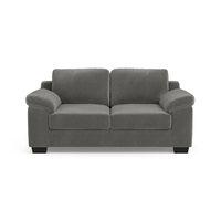 Esquel Luxe 2 Seater Fabric Sofa in Ash Grey Velvet Colour