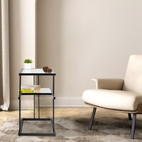 Black Metal Side Table in Black Colour