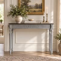 Noor Solid Wood Console Table in Dual Tone Finish