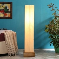 Chassidy White Cotton Shade Floor Lamp