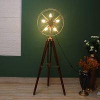 Drago Gold Iron Shade Floor Lamp