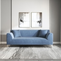 Wynn 3 Seater Fabric Sofa in Baltic Blue Colour