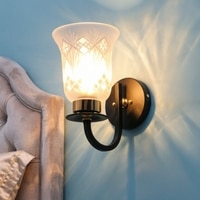 Eliante Modern Wall Lights Mild Steel, Glass & Glass Material Brown,Gold & Golden Finish