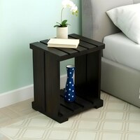Arista Sheesham Wood Bedside Table in Mahogany Finish