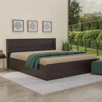 Aglaea Solid Wood King Size Drawer Storage Bed In Melamine Finish