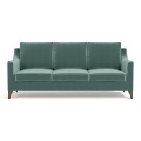 Abbey Sofa Set (Colour : Dusty Turquoise Velvet, Cushion : Hard, Seater : 3+1+1)