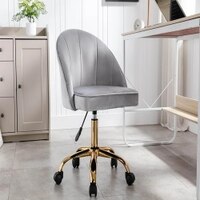 HINDMEN Leather Accent Chair in Blue Colour