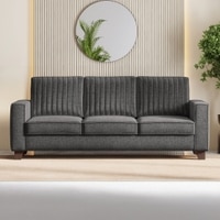 Apollo Neo 3 Seater Fabric Sofa In Steel Colour