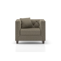 Windsor Premium 1 Seater Fabric Sofa in Mist Brown Colour