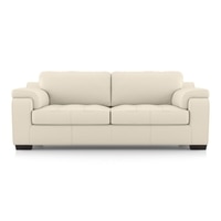 Trissino 3 Seater Premium Italian Leather Sofa In Creme Fraiche Colour