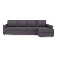 Apollo Compact Sofa (Colour : Steel, Cushion : Soft, Back Type : Regular, Seating Capacity : Right Aligned 3 Seater + Right Aligned Chaise)