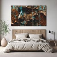 The Castle Decor Women Abstract Wall Painting Wooden Framed Digital Painting 27x48 Inch (Style 1)