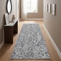 Neulooms Handloom Knotted Reversible Flatweave Runner Rug Olive Green or Ivory 2x11