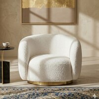 Elegantensemble Wood 1 Seater With Upholstery Non Storage Sofa In White Colour