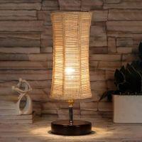 Kosmo Damru Bamboo table lamp with brown wood base
