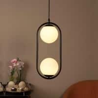Eliante Serence Black Iron Hanging Light With E27 Holder In Black Colour