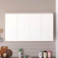 Opryt Engineered Wood Wall Mounted Two Kitchen Cabinet Rack In White Finish