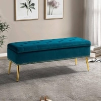 Kajana 2 Ottoman with Storage Color in T Blue
