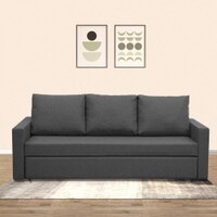 Akron 3 Pull Out Sofa Cum Bed In Dark grey Colour
