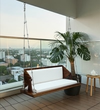 Reversable Wooden  Swing In Sheesham Wood Finsih