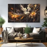 The Castle Decor Beautiful Bird Wall Art Set of 5 27x48 Inch