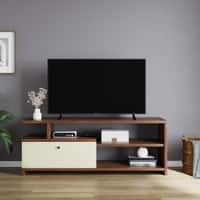 DCanape Naomi Engineering Wood TV Unit Dark Acacia Light Acacia Finish