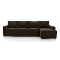 Apollo Compact Sofa (Colour : Chocolate, Cushion : Soft, Seating Capacity : Right Aligned 3 Seater + Right Aligned Chaise)