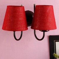 Pelham Maroon Natural Fiber Wall Light