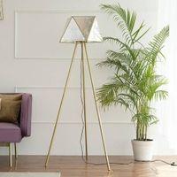 Frankie Gold Floor Lamp With Gold Iron Base