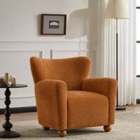 Alanzo Boucle Accent Chair Orange Colour