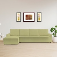 Left Aligned 3 Seater Left Aligned Chaise Lime Green Sofa Cover