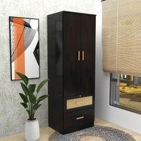 Ren 2 Door Wardrobe with Rattan Drawer