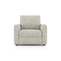 Apollo High Back 1 Seater Fabric Sofa in Monochrome Paisley Colour