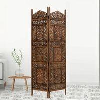 Lendall Solid Wood 4 Panel Room Divider