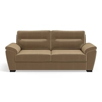Adelaide Luxe 3 Seater Fabric Sofa in Fawn Velvet Colour