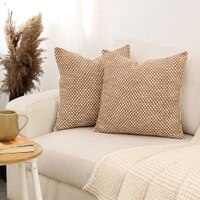 Vindhya Set Of 2 Cushion Covers With Brown Colour