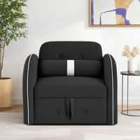 Jayen 1 Seater Pull Out Sofa cum Bed  in Black Colour