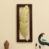 W-Alan Abstract Metal Wall Decor in Gold Set of 1