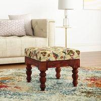 Zoya Solid Wood  Ottomon in  Multicolor Colour