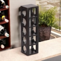 Wembley Sheesham Wood Wine Rack for 5 Bottles in Mahogany Finish