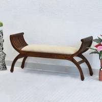 Vanalen  Sheesham Wood Bench In Walnut Finish