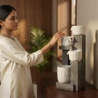 Water Fountain Modern Ceramic Flow Water Fountain in Multicolor Colour