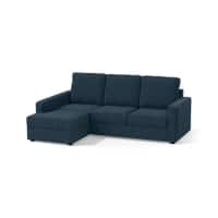 Apollo Compact Sofa (Colour : Indigo Blue, Cushion : Hard, Back Type : High Back, Seating Capacity : Left Aligned 2 Seater + Left Aligned Chaise)