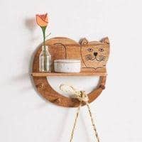 WOODENMOOD Round Wall Rack