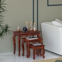 Arkansas Solid Wood Side Table in Honey Finish