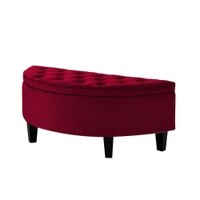 Replon 2 Ottoman with Storage Color in Maroon