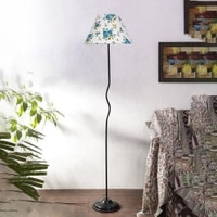 Sloane Multi Cotton shade with Iron floor lamp