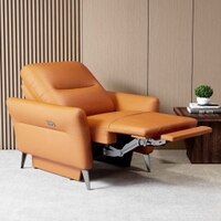Orchard One Seater Motorized Leather Recliner in Savana Tan Brown Colour