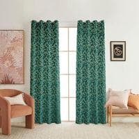 Velvet Golden Foil Pack of 2 Pieces Blackout Window Curtain